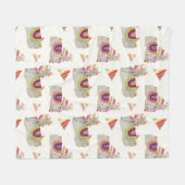 ラマラマコレクションパターンII フリースブランケット (正面(横))