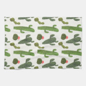 ラマラマコレクション |かわいいサボテン キッチンタオル (横)