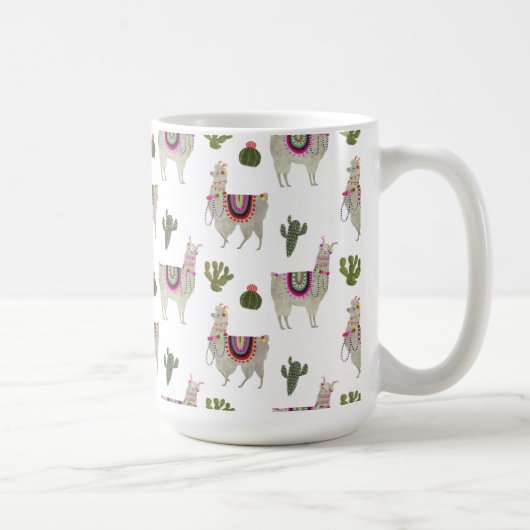 ラマラマコレクション |かわいいラマス コーヒーマグカップ (右)