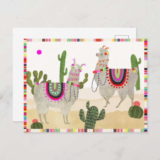 ラマラマコレクション |かわいいラマス ポストカード (正面/裏面)