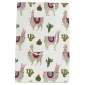 ラマラマコレクション |かわいいラマス ミディアムペーパーバッグ (裏面)