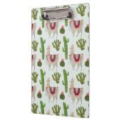 ラマラマコレクション |サボテンとラマ模様 クリップボード (左)