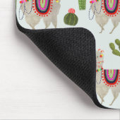 ラマラマコレクション |サボテンとラマ模様 マウスパッド (コーナー)