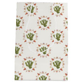 ラマラマコレクション |サボテン円 ミディアムペーパーバッグ (裏面)