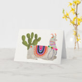 ラマラマコレクション |スマイルラマ カード (黄色い花)