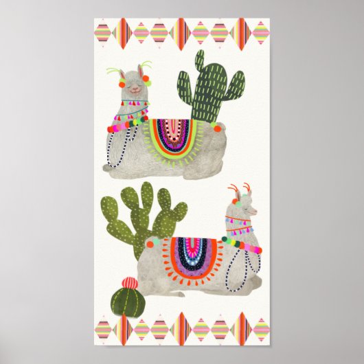 ラマラマコレクション |笑顔のラマ ポスター (正面)