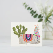 ラマラマコレクション |笑顔のラマ ポストカード (スタンド正面)