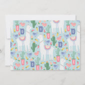 ラマラマベビーママベビーシャワー招待状 招待状 (裏面)