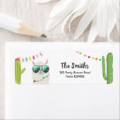 ラマラマ差出人住所ラベルフィエスタアルパカ ラベル (インサイチュ)