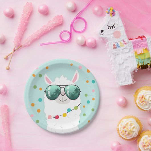 ラマラマ紙プレートメキシコフィエスタアルパカパーティー ペーパープレート (パーティー)