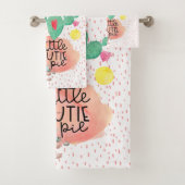 ラマリトルかわいこちゃんパイカラフル水カラサボテン バスタオルセット (インサイチュ)