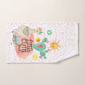 ラマリトルかわいこちゃんパイカラフル水カラサボテン バスタオルセット (ハンドタオル)