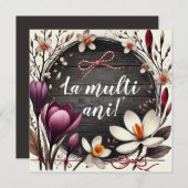 ラマルツィアニフローラグリーティングカードカスタムメッセージ シーズンカード (正面/裏面)