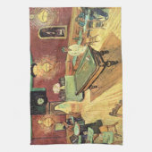 ラマルティーヌ広場の夜のカフェ、ヴィンセント・ヴァン・ゴッホ キッチンタオル (縦)
