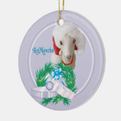 ラマンチャヤゴインサンタハットリースホリデーカデーン セラミックオーナメント (左)