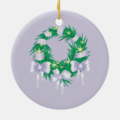 ラマンチャヤゴインサンタハットリースホリデーカデーン セラミックオーナメント (裏面)