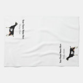 ラマンパーソナライズされたチャ乳製ヤギ キッチンタオル (横)