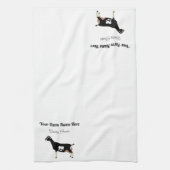 ラマンパーソナライズされたチャ乳製ヤギ キッチンタオル (縦)