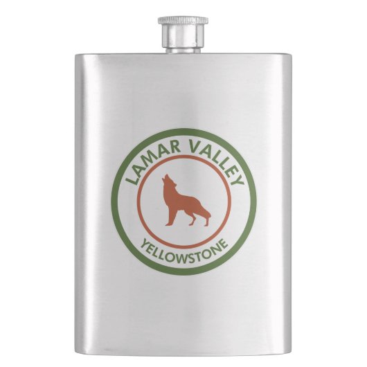 ラマーバレーイエローストーンウルフ フラスク (正面)