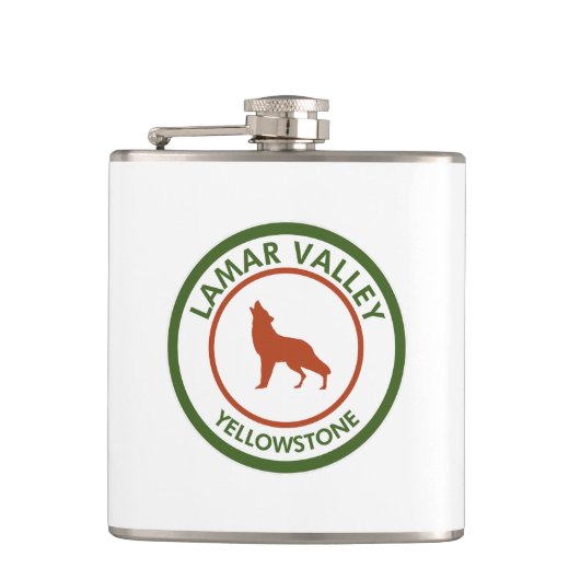 ラマーバレーイエローストーンウルフ フラスク (正面)