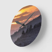 ラマーバレーサンセット ラウンド壁時計 (傾斜)