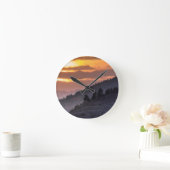 ラマーバレーサンセット ラウンド壁時計 (ホーム)