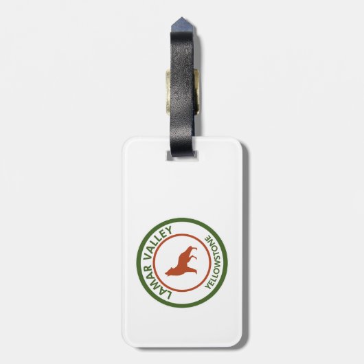 ラマールバレーイエローストーンウルフ ラゲッジタグ (裏面縦)