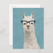 ラマ仕様 – 正方形 ポストカード (正面/裏面)