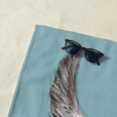 ラマ仕様 – 特大メガネ ビーチタオル (インサイチュ)