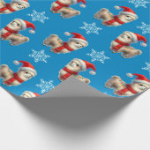 ラマ作りクリスマスラッピング紙 ラッピングペーパー (角)
