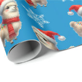 ラマ作りクリスマスラッピング紙 ラッピングペーパー (ロールコーナー)