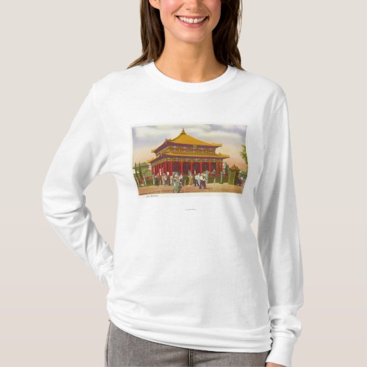 ラマ僧の寺院の外観 Tシャツ (正面)