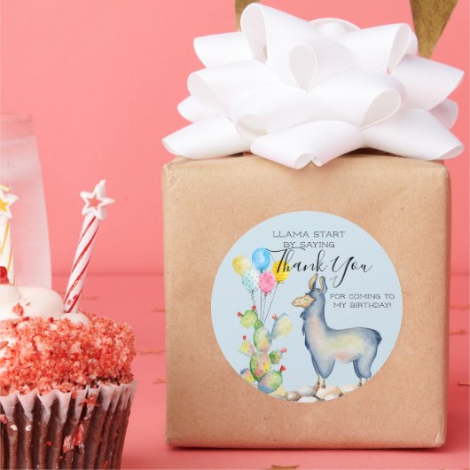 ラマ党スティッカー好き ラウンドシール (パーティー)