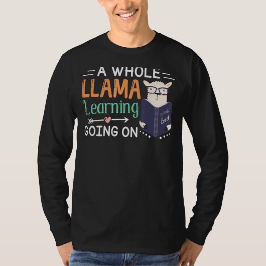 ラマ全体が学先生中 Tシャツ (正面)