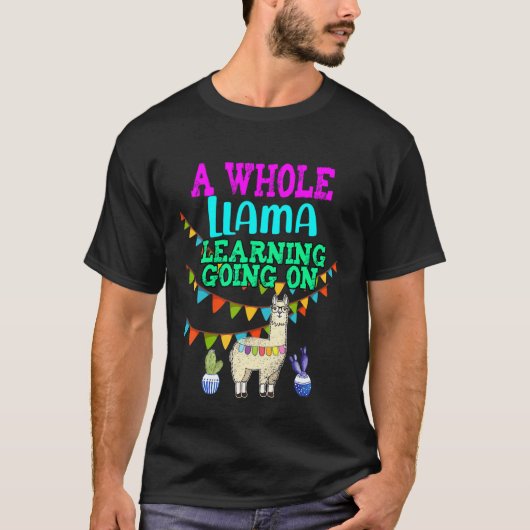 ラマ全体学が続く Tシャツ (正面)