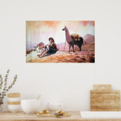 ラマ写真クスコペルー ポスター (キッチン)