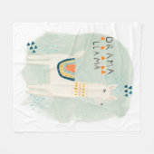 ラマ分隊 – ドラマラマ フリースブランケット (正面(横))