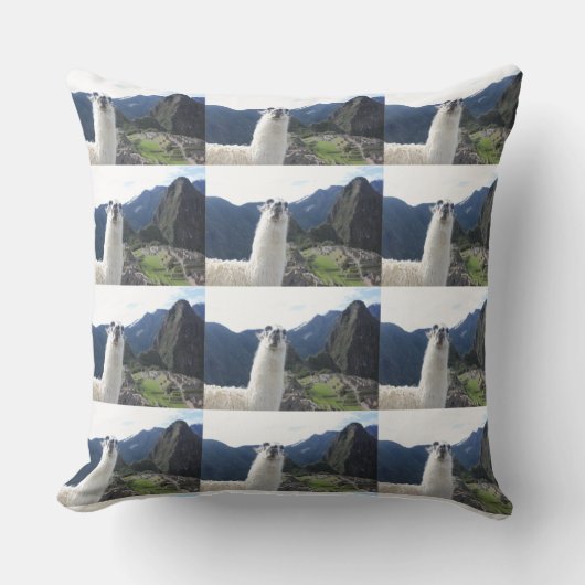 ラマ動物カスタムの運命の運命 クッション (正面)