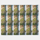 ラマ動物カスタムの運命の運命 フリースブランケット (正面(横))