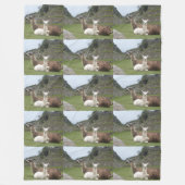 ラマ動物カスタムの運命の運命 フリースブランケット (正面)