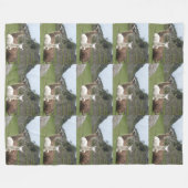 ラマ動物カスタムの運命の運命 フリースブランケット (正面(横))