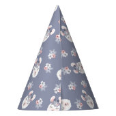 ラマ及び花模様 パーティーハット (裏面)