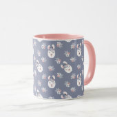 ラマ及び花模様 マグカップ (正面右)