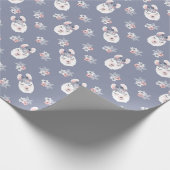 ラマ及び花模様 ラッピングペーパー (角)