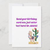 ラマ史上最高！ハッピーバースデー小さな女の子 (裏面)