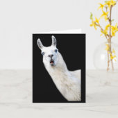 ラマ好きの女性用Tシャツ ラマ好きのための子供用とG カード (黄色い花)