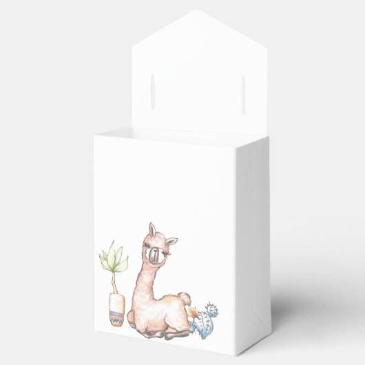 ラマ子供の誕生日パーティー フェイバーボックス (オープン)