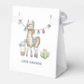 ラマ子供の誕生日パーティー フェイバーボックス (裏面サイド)