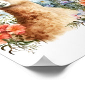 ラマ子供部屋デコールキッズウォールアートガールウォーター色 ポスター (角)