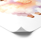 ラマ子供部屋デコールキュートラマウォーター色 ポスター (角)